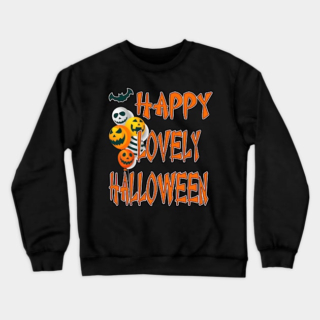 happy lovely halloween unisex Crewneck Sweatshirt by bakry